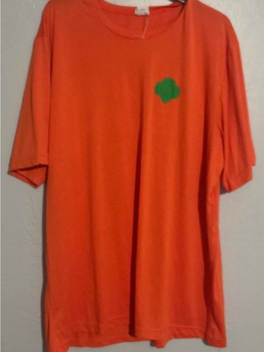 Women's Orange Short-Sleeve Tee with Green Accent